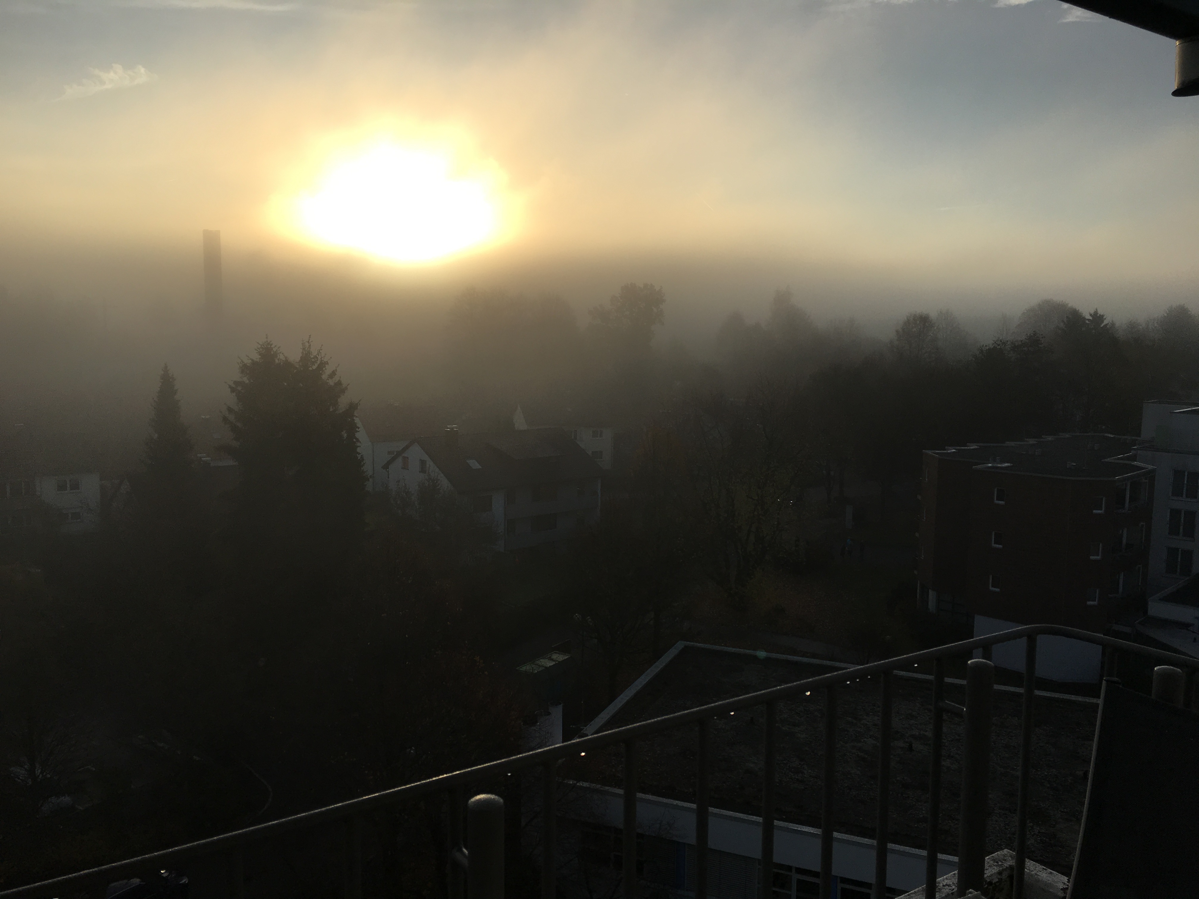 Sonnenaufgang über dem Nebel